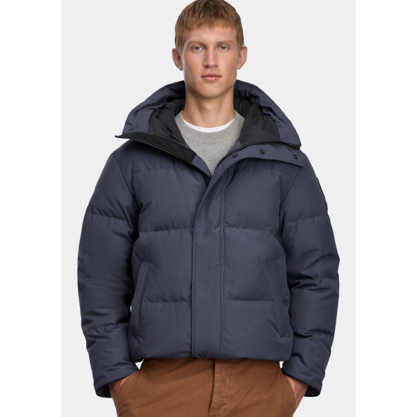 Parka doudoune CANADA GOOSE Seymour polyamide recyclé coton bleu jean disque noir