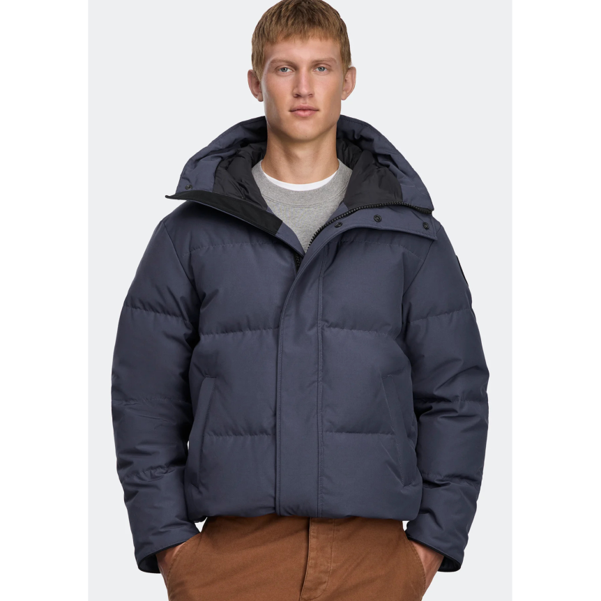 Parka doudoune CANADA GOOSE Seymour polyamide recyclé coton bleu jean disque noir