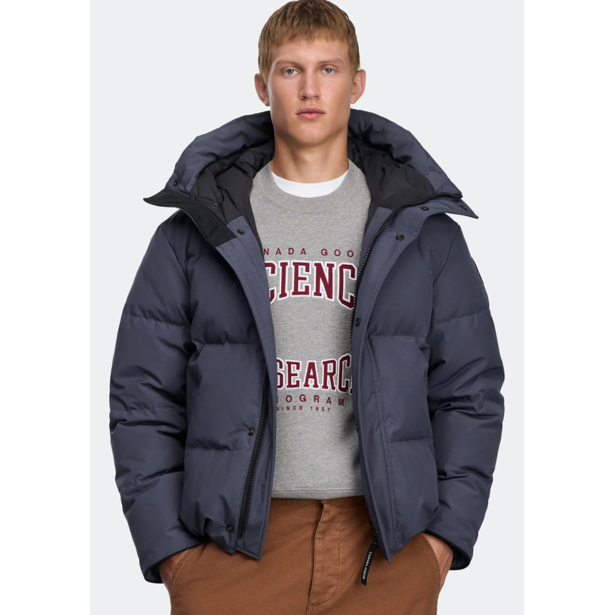 Parka doudoune CANADA GOOSE Seymour polyamide recyclé coton bleu jean disque noir