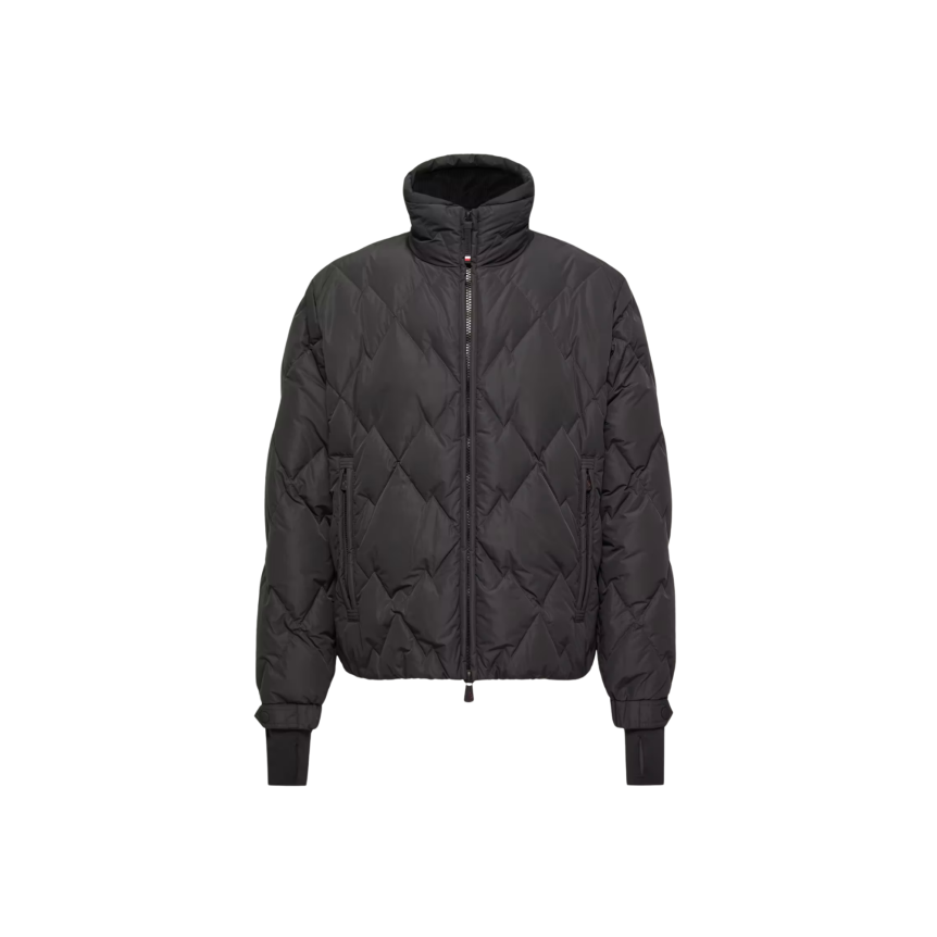 Doudoune courte MONCLER Bramans polyester matelassée losange noir Grenoble Collection