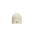 Bonnet laine vierge côtelée blanche Grenoble Collection