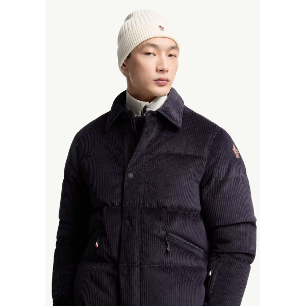 Bonnet MONCLER aine vierge côtelée blanche Grenoble Collection