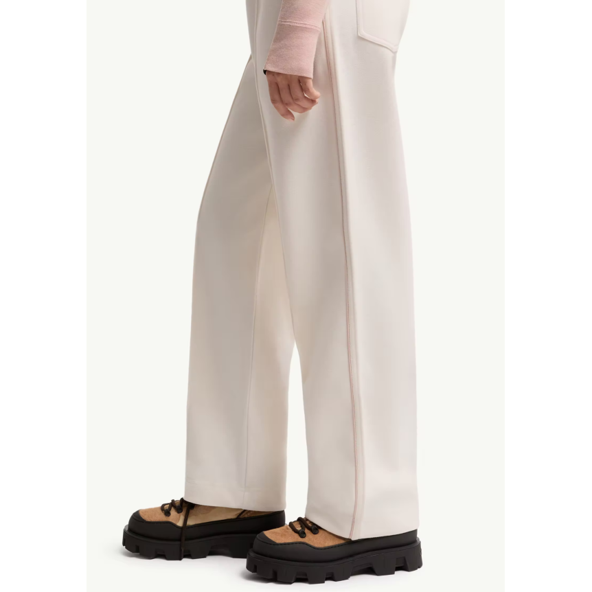 Pantalon de survêtement droit MONCLER maille interlock écrue taille élastique Grenoble Collection
