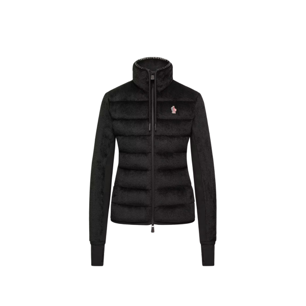 Cardigan zippé matelassé en Polartec noir Grenoble Collection
