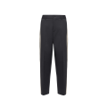 Pantalon sport en coton mélangé bleu marine bande blanche