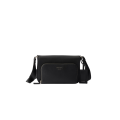 Sac porté épaule en cuir Saffiano noir poche compagnon
