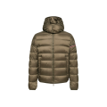 Doudoune courte à capuche Ravenlock nylon kaki bande tricolore manche