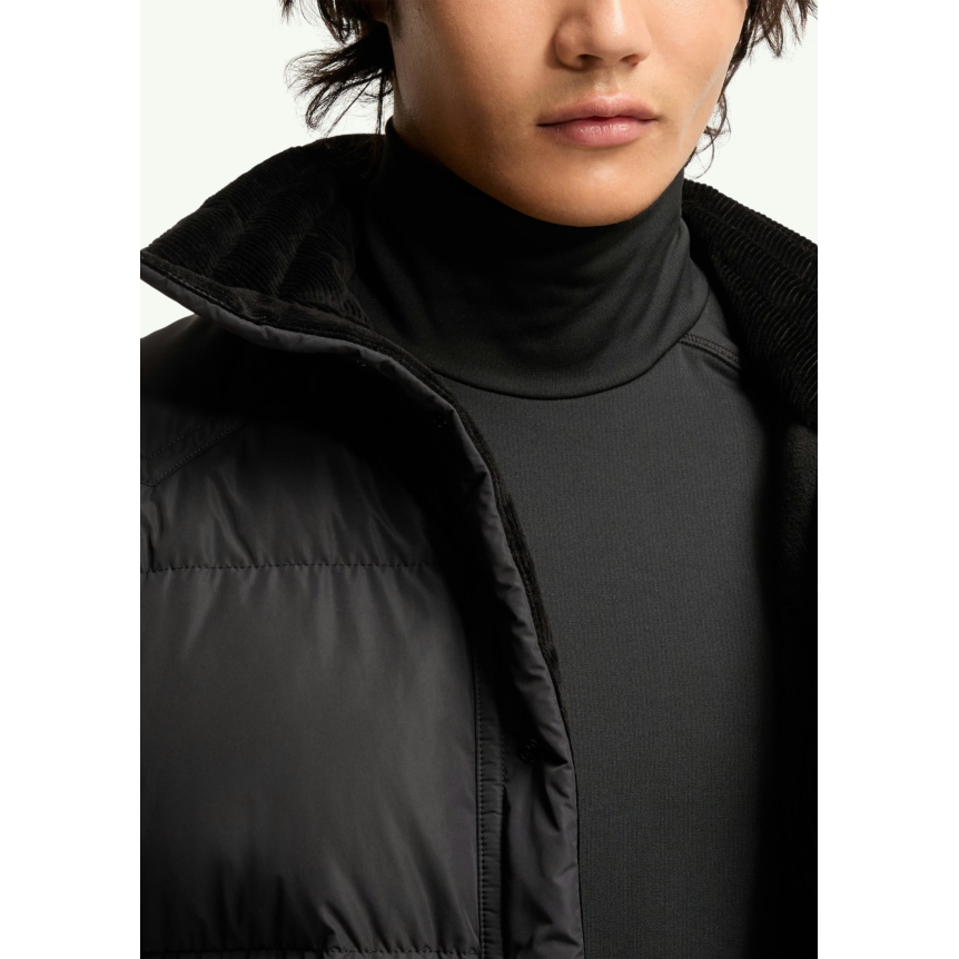 Doudoune sans manches MONCLER Evans nylon noir doublée velours Grenoble Collection