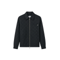 Surchemise blouson zippé nylon noir monogramme