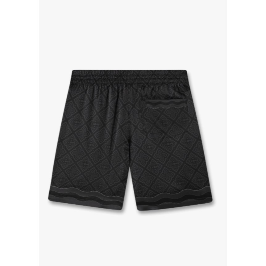 Short CASABLANCA soie monogramme radiating noir Hotel Emblem