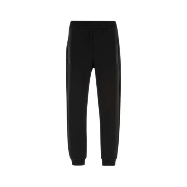 Pantalon de survêtement MONCLER noir logo noir mat poches zippées