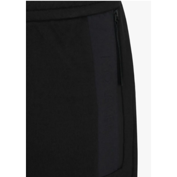 Pantalon de survêtement MONCLER noir logo noir mat poches zippées