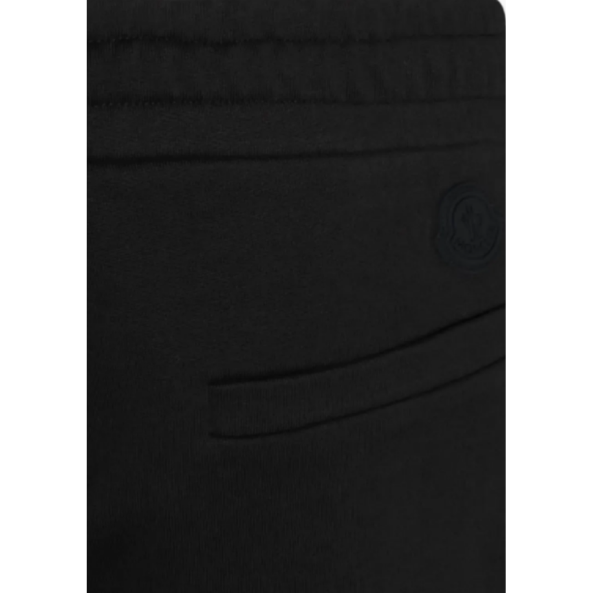 Pantalon de survêtement MONCLER noir logo noir mat poches zippées