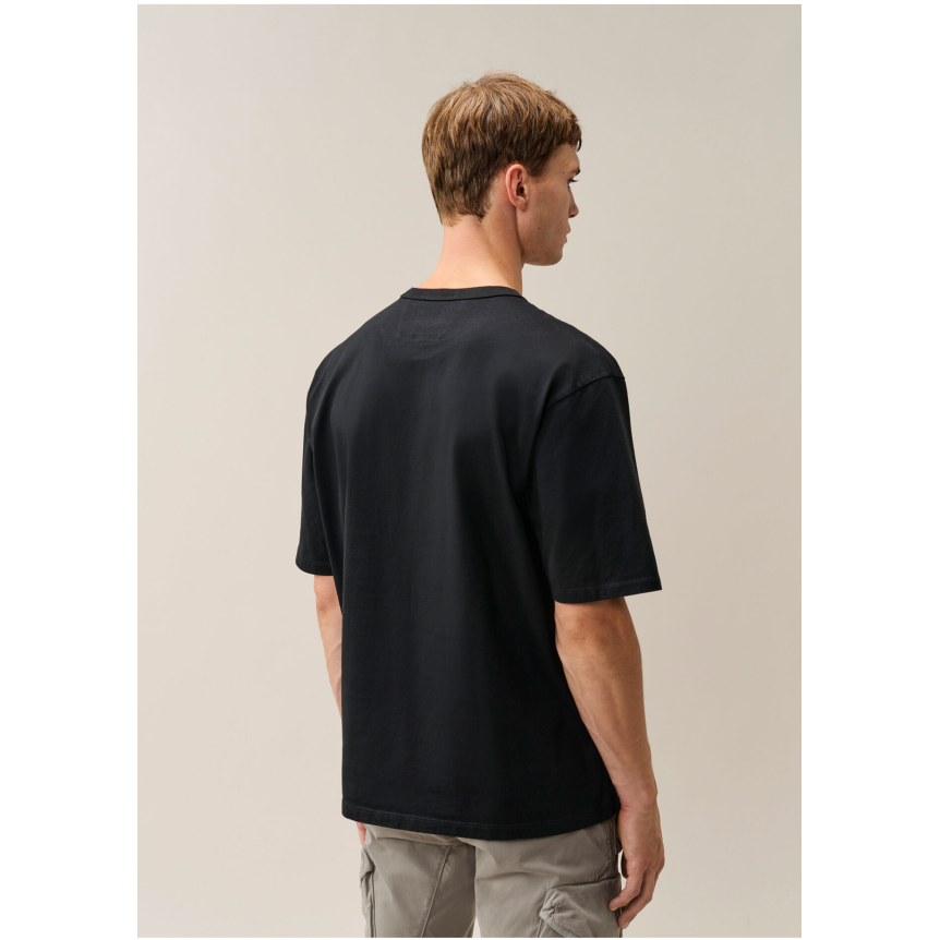 T-shirt manche courte col rond CP COMPANY coton noir broderie motif « British Sailor »