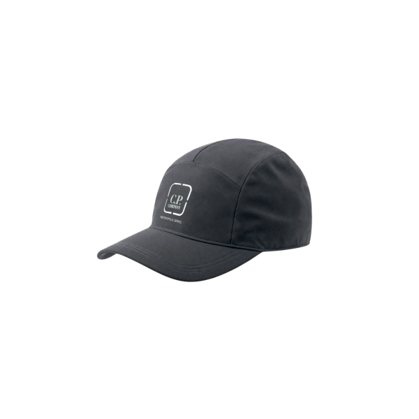 Casquette CP COMPANY nylon Metro Shell noir Metropolis Series