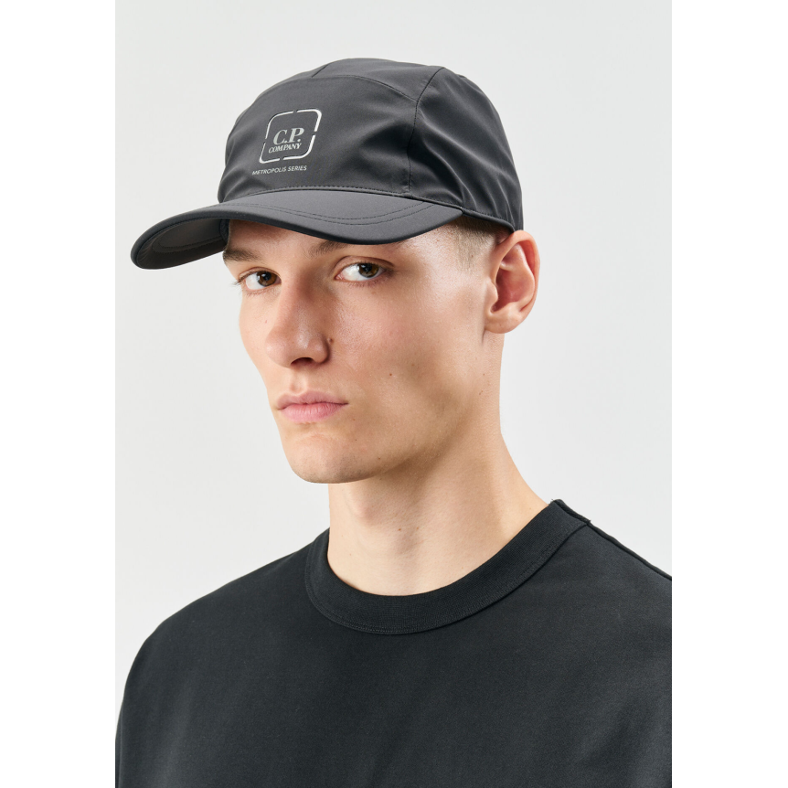 Casquette CP COMPANY nylon Metro Shell noir Metropolis Series