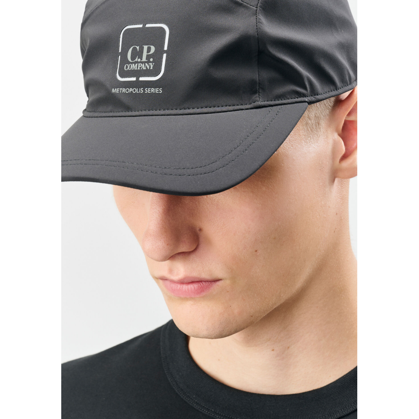 Casquette CP COMPANY nylon Metro Shell noir Metropolis Series