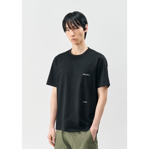 T-shirt CP COMPANY col rond coton noir Metropolis series
