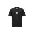 T-shirt col rond coton noir logo carré poitrine Metropolis series