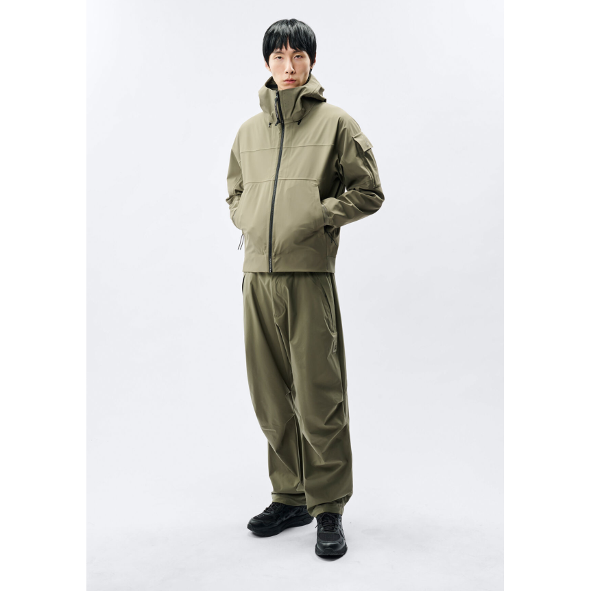 Blouson à capuche zippé CP COMPANY Metro Shell nylon kaki Metropolis Series