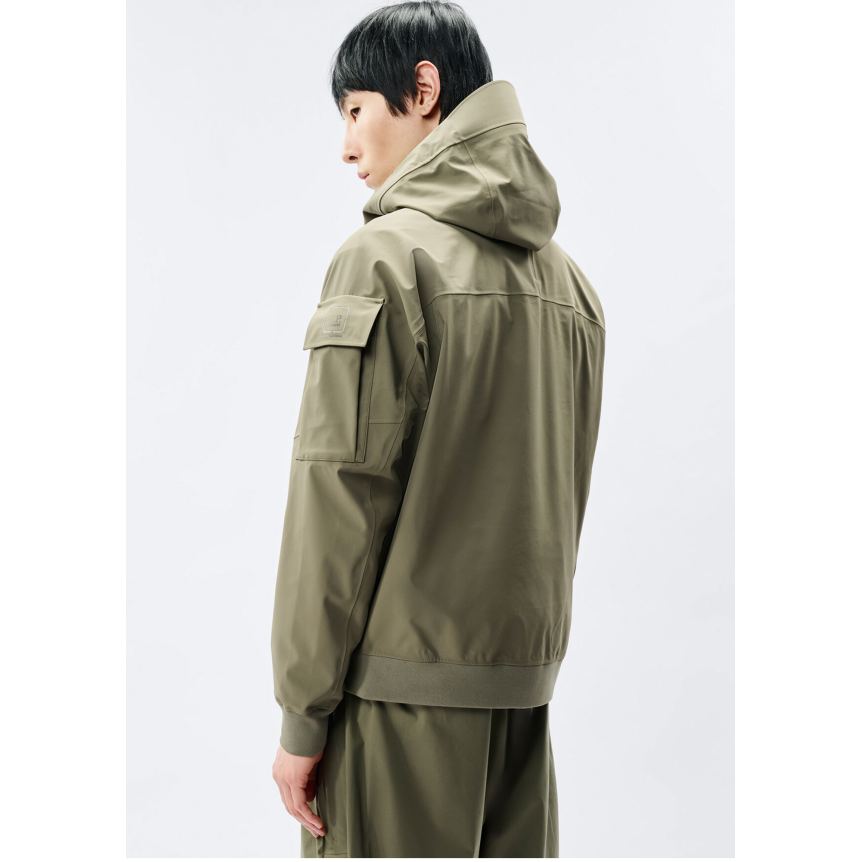 Blouson à capuche zippé CP COMPANY Metro Shell nylon kaki Metropolis Series