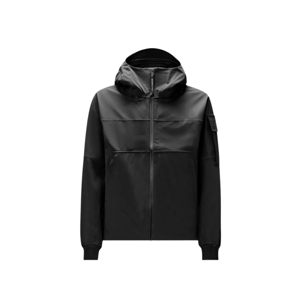 Blouson à capuche zippé CP COMPANY Metro Shell nylon noir Metropolis Series