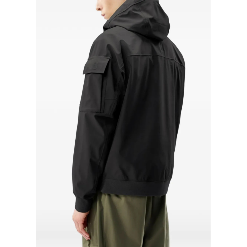 Blouson à capuche zippé CP COMPANY Metro Shell nylon noir Metropolis Series