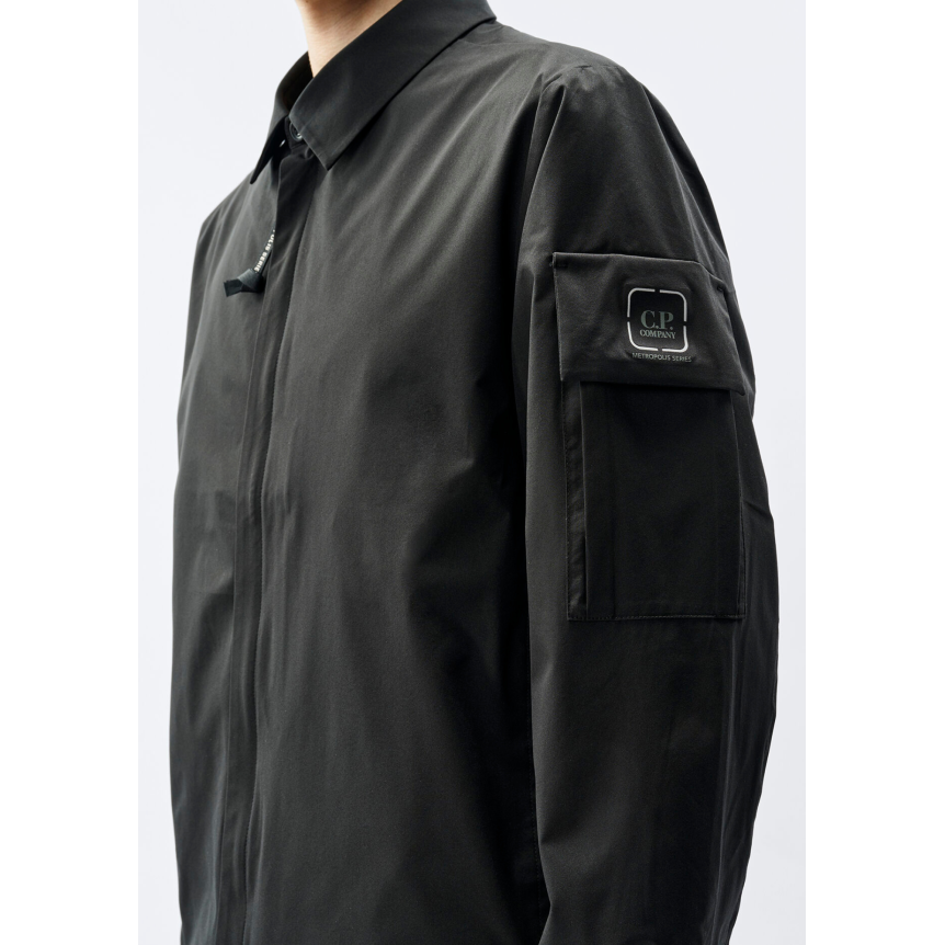Surchemise zippée CP COMPANY polyester MetroTek noir Metropolis Series