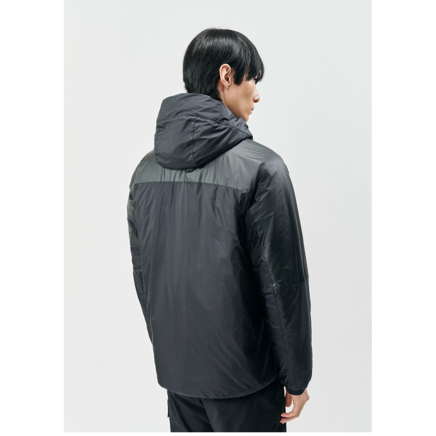 Blouson à capuche zippé CP COMPANY Metroshield primaloft noir mat vinyl Metropolis Series