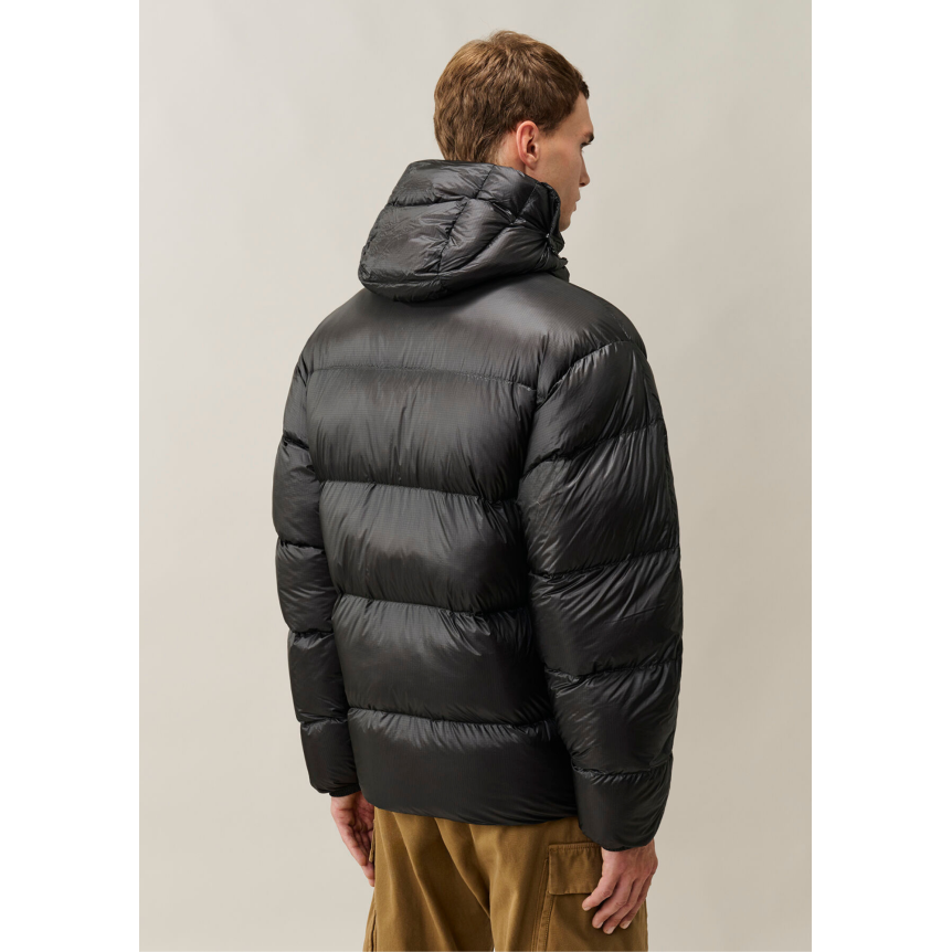 CP COMPANY Doudoune zippée à capuche lentille nylon DD Shell noir