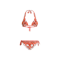 Maillot de bain Bikini 2 pièces balconnet rembourré à motif Majolique orange