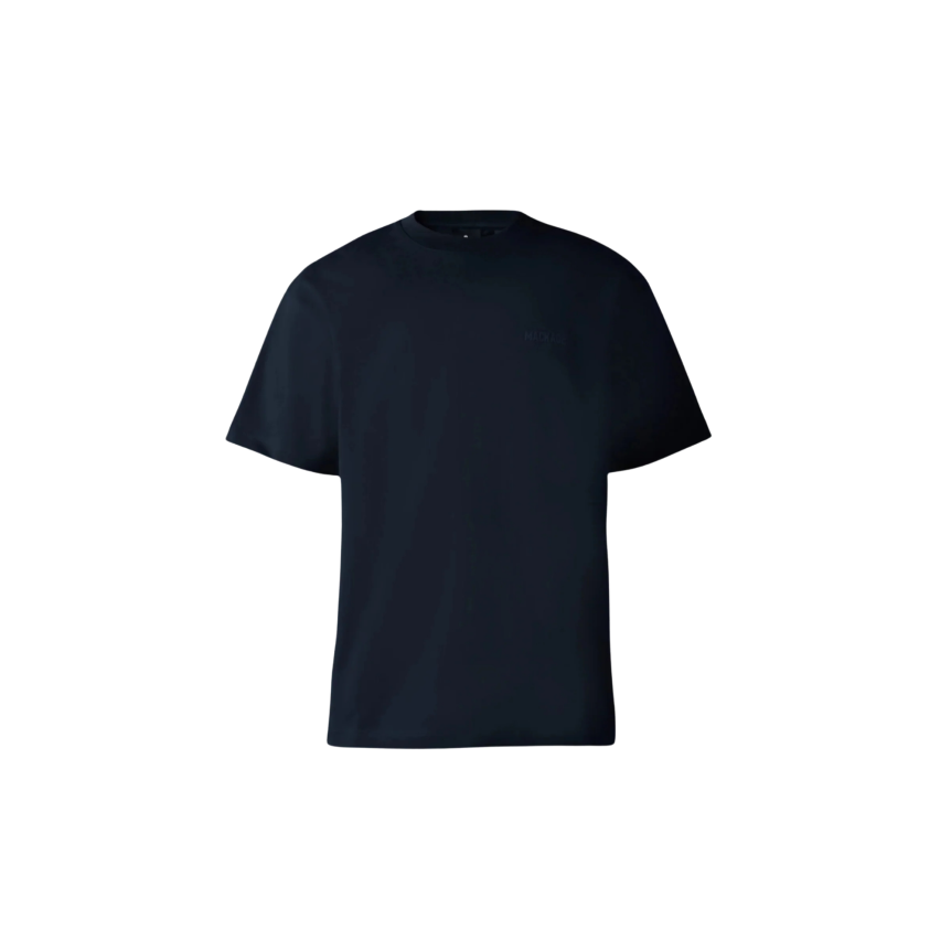 T-shirt col rond MACKAGE Tee-R coton bio bleu marine logo gomme