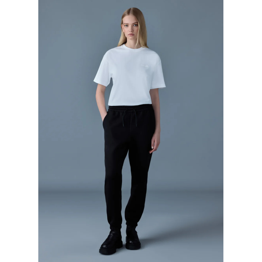 T-shirt col rond MACKAGE Tee-R coton bio blanc logo gomme