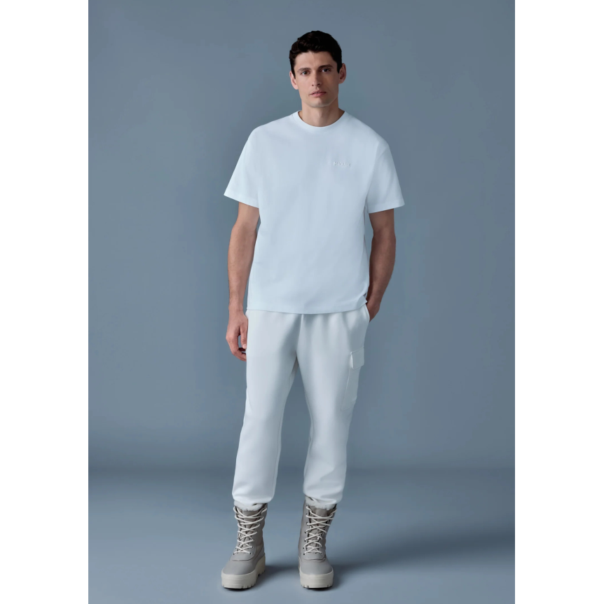 T-shirt col rond MACKAGE Tee-R coton bio blanc logo gomme