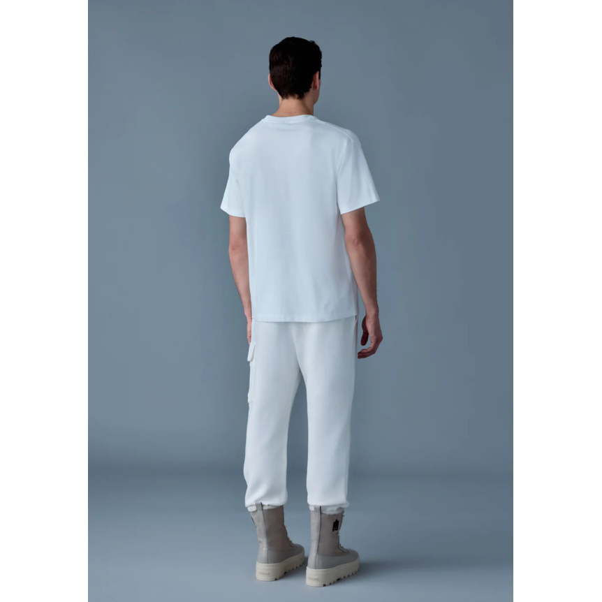 T-shirt col rond MACKAGE Tee-R coton bio blanc logo gomme