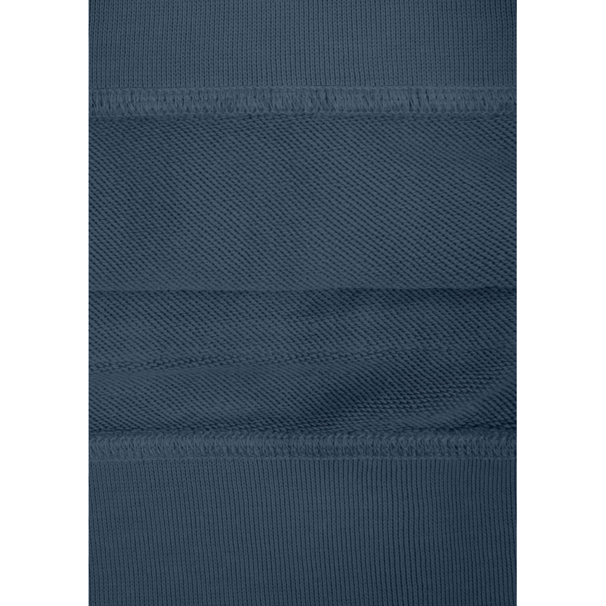 Sweat-shirt ras-du-cou STONE ISLAND en molleton de coton bio bleu jeans manche raglan