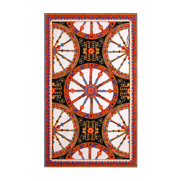 Serviette de plage DOLCE & GABBANA en coton éponge à imprimé Carretto