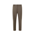 Pantalon flanelle laine vierge beige grisé dos taille élastique