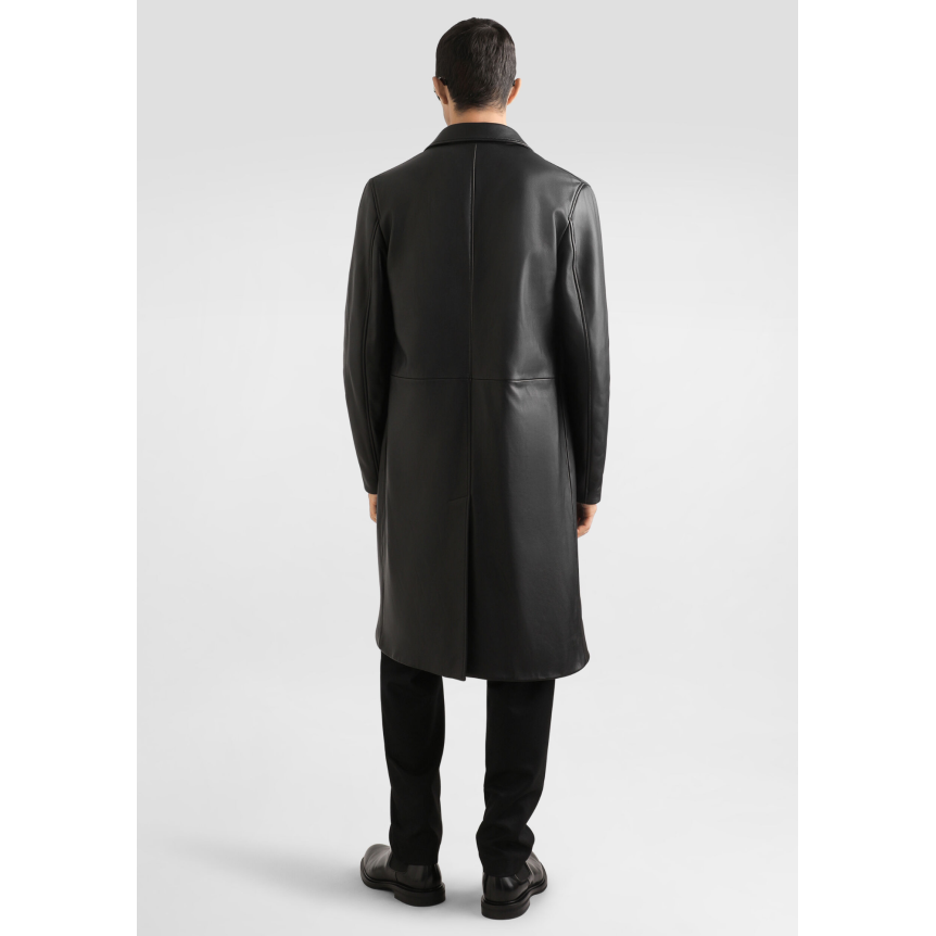 Pull col rond DOLCE & GABBANA en maille de laine vierge lisse noir