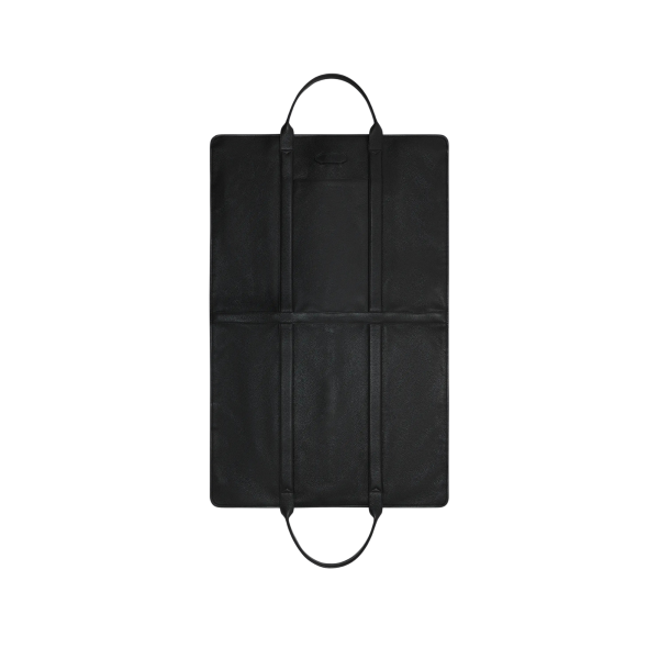 Housse à vêtement BRIONI Valise en cuir de veau imprimé daim gris anthracite