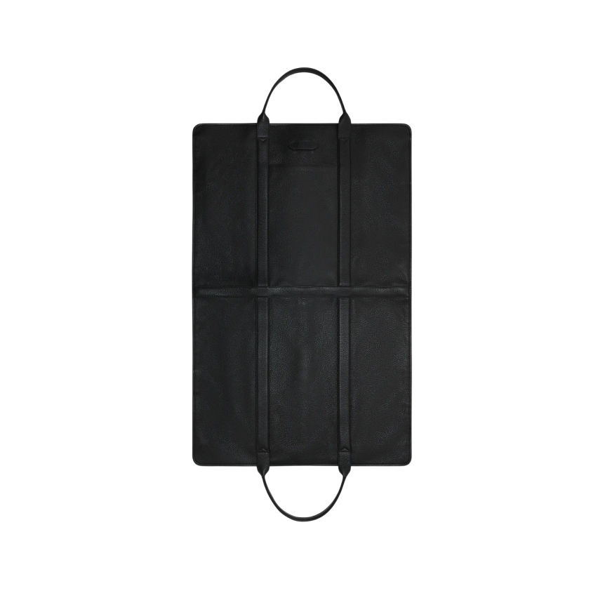 Housse à vêtement BRIONI Valise en cuir de veau imprimé daim gris anthracite