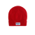 Bonnet laine vierge maille cotelée patch logo D&G rouge