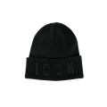 Bonnet laine logo ICON noir