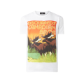 T-shirt coton blanc imprimé Canadian bros Elans