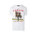 T-shirt coton blanc imprimé Canada Cavaliers