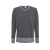 Pull over Col en V maille laine gris anthracite clair