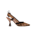 Chaussures à talon Colibri bride arrière filet broderie marron