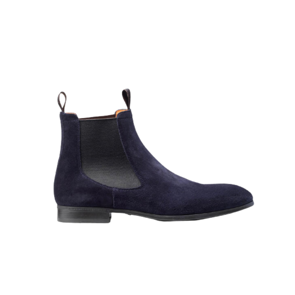 Bottines Beatles daim bleu marine