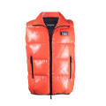 Doudoune sans manches gilet matelassée à effet brillant orange