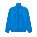 Veste zippée nylon bleu roi logo blanc